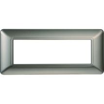 Plaque compatibles Bticino Matix 6 modules plastique couleur titane