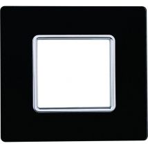 Plaque compatibles Bticino Matix 2 modules verre couleur noir