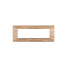 Ettroit - Plaque compatibles Vimar Plana 7 modules plastique couleur bois clair EV83704