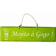Plaque décorative en bois - Mojito à Gogo - Vert