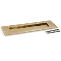 Plaque Boite Aux Lettres Laiton Poli Doré 100x305mm