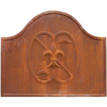 Plaque de cheminée naturelle rouillée