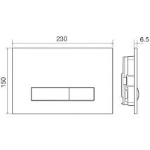 Regiplast - Plaque de commande 3/6L olipure mécanique double chasse - chromée mate
