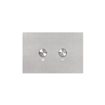 Plaque de commande 3/6L blink pneumatique double débit - inox brossé - Regiplast