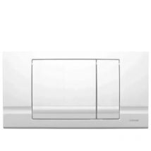 Schwab - Plaque de commande murale riva duo wc encastré, double touche blanche