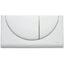 Schwab - Plaque de commande murale wc encastré viva, double touche blanche