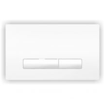 Regiplast - Plaque de commande glam - Double touche 3/6L - Blanc - Commande double chasse