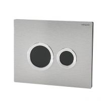 Plaque de commande HOOPS alu brossé - Commande double chasse - Wirquin PRO 55721305