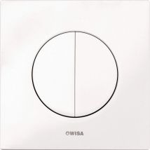 Wisa - Panel de control maro con dos botones, blanco