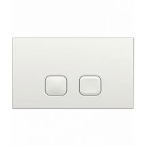 Plaque de commande WC Regiplast PLAIN, double touche, blanche