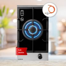 Klarstein - Plaque de Cuisson Gaz 1 Feu, Table de Cuisson à Gaz 1 Brûleur, Plaque Gaz 3.4 kW, Piano Cuisine Gaz en Acier Inoxydable, Plaque de