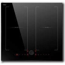 Hobsir - Plaque de Cuisson Induction 4 Feux avec Commande Rotative 60cm Plaque Induction avec Zones Flexible, Minuterie, Fonction Maintien au Chaud,