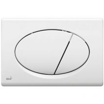 Alcaplast - Alca Plaque de commande double touche, Blanc (M70)