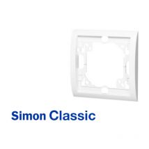 Plaque de finition blanche simple Simon Classic