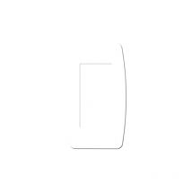 Plaque polycarbonate - 1/2 poste - Blanche - ESPRIT Blanc