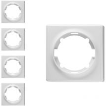 Plaque de finition Florence, en plastique, 1 poste (lot de 5) - blanc