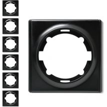Plaque de finition Florence, en plastique, 1 poste (lot de 7) - noir