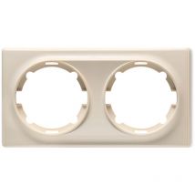 Plaque de finition Florence, en plastique, 2 postes - beige