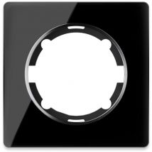 Plaque de finition Garda, en verre, 1 poste - noir