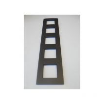 Plaque de finition quintuple 5 postes 10 modules horizontal-vertical entraxe: 71mm couleur Intense anthracite coated Niko