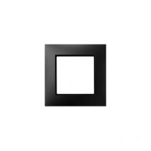 Plaque de finition simple 1x noir Ospel Aria