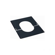 Placa de cubierta de acero inoxidable TEN 482415 30° a 45° D150mm negra