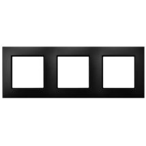 Plaque De Finition Triple 3x Noir Ospel Aria