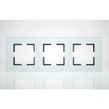 Plaque de finition verre vert 3 postes 84x230x10mm