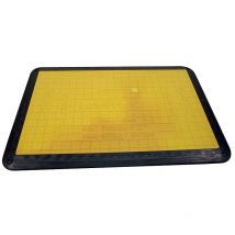 Wattelez - Plaque de franchissement de tranchées en matériaux composite, surface antidérapante, passage pour piétons, 1,12x1,12m
