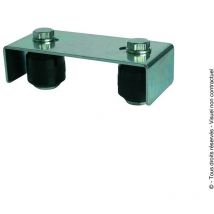 Plaque de guidage réglable 2 olives pour portail coulissant