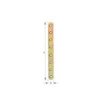 Aldeghi - plaque de jonction droite en acier pour panneaux de caillebotis en bois 20x312 mm