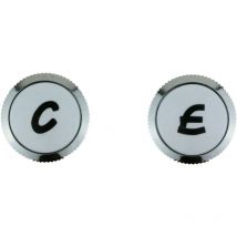 Paire de plaques de remplacement chaud/froid pour manche Iris-Viola Paffoni ZPLA001CR Chromé