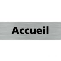 Pictogramme accueil (Q0137).- Adhésif aspect aluminium brossé -