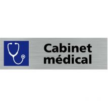 Pictogramme cabinet medical (Q0279).- Plaque aluminium brossé -