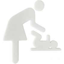 Plaque de porte change bébé.- Plexi blanc -