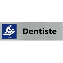 Pictogramme dentiste (Q0278).- Adhésif aspect aluminium brossé -