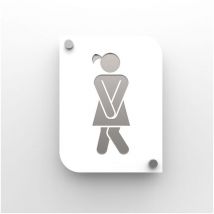 Decoho - Plaque de porte design en plexi toilettes femmes