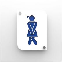 Decoho - Plaque de porte design en plexi toilettes femmes