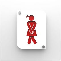 Decoho - Plaque de porte design en plexi toilettes femmes