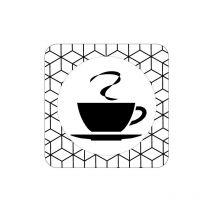 Plaque de porte design sphere cafeteria .- Terrazo -