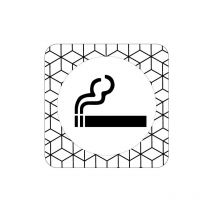 Plaque de porte design sphere espace fumeur .- Honey -