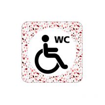 Plaque de porte design sphere wc handicapes .- Cube -