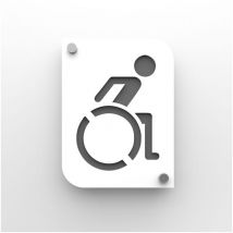Decoho - Plaque de porte design toilettes handicapés pmr