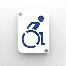 Decoho - Plaque de porte design toilettes handicapés pmr