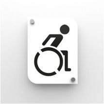 Decoho - Plaque de porte design toilettes handicapés pmr