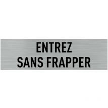 Pictogramme entrez sans frapper (Q0010).- Plaque aluminium brossé -