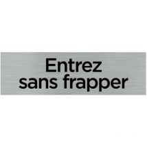 Pictogramme entrez sans frapper (Q0069).- Plaque aluminium brossé -
