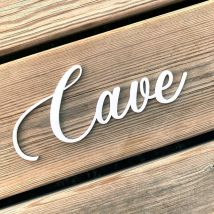 Plaque de Porte Maison Toilettes, Salon, Chambre, Buanderie, Bain, Cuisine- Blanc - Cave