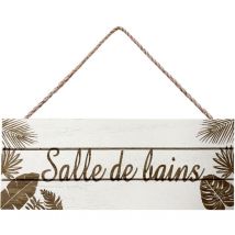 Plaque de porte pour salle de bain