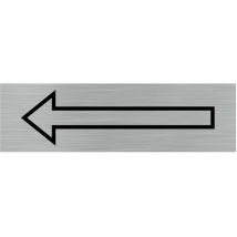 Signaletique.biz France - Pictogramme Flche, direction droite ou direction gauche (Q0440).- Adhésif aspect aluminium brossé -